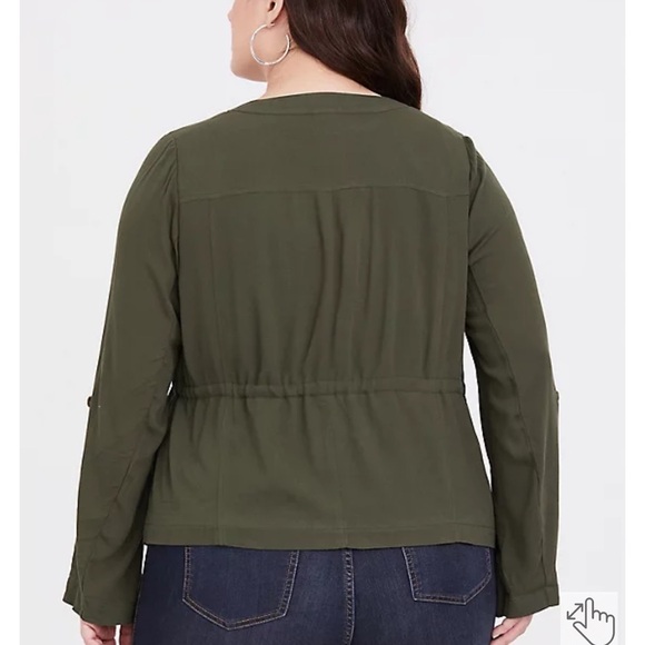 TORRID OLIVE GREEN DRAPE ANORAK SIZE 2XL - Picture 14 of 14